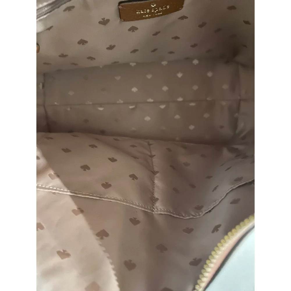 Kate Spade New York Pebbled Leather Hobo Bag Brown Crossbody Shoulder Bag